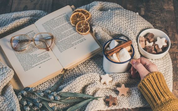 Book and wintery stuff