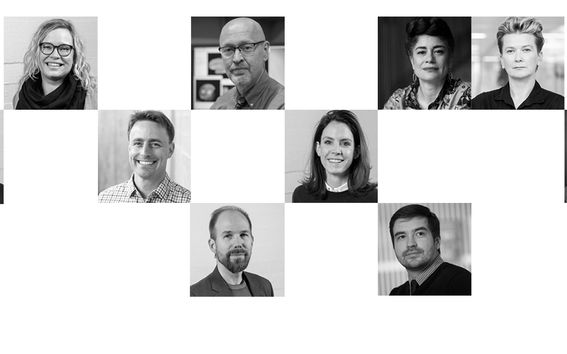 Tenured Professors' Installation Talks, 30.1.2023 mosaic image of the professors