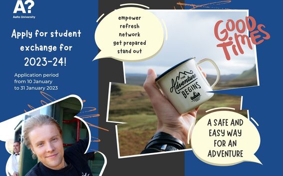 Vaihto-opiskelun hakuaika 2023