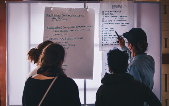 SGT19 Nepali participants brainstorming interview profiles/photo by ALFAS