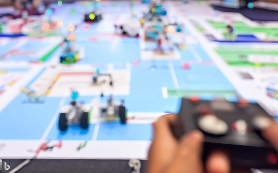 Tekoälyllä luotu kuva ohjailtavista roboteista