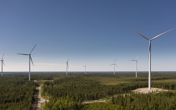 Piiparinmäki Wind Farm, Finland. Image: Kalle Kataila, Aalto University, 2022