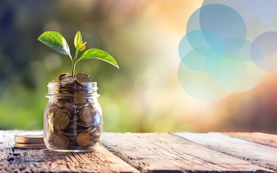 Jar full of coins representing Unite! Seed Fund. 