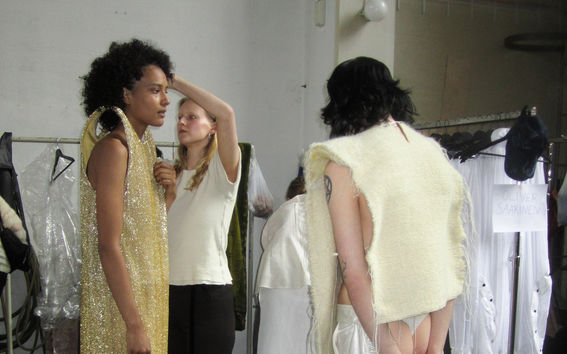 preparation for the fashion show