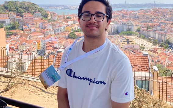 Aalto University Student Darman Bacha at the Unite! Student Festival in Lisbon in July 2023.