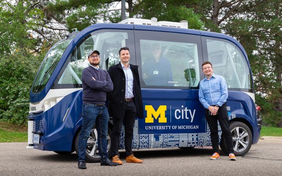 Finnish smart mobility experts exploring Mcity, a connected and automated vehicle technology testing site. 