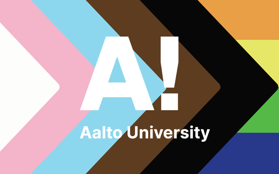 A! Logo with pride flag