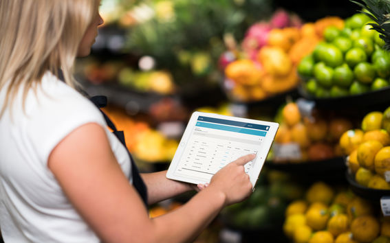 Relex app is used in a grocery store