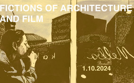 man looks at buildings