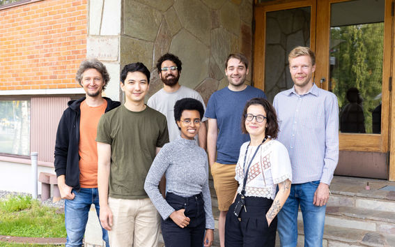From left: Taras Redchuk, Chris Hayes, Aakeel Wagay, Ada Pajari, Dan Noel, Eveliny Nery and Jarno Mäkelä. Photo: Mikko Raskinen.