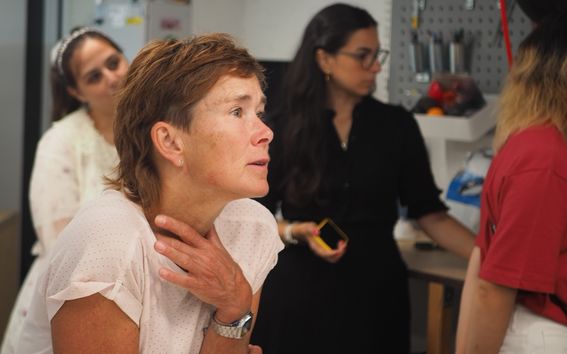 Susan van Esch pictured during a workshop at the Radical Creativity summer course.