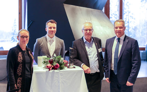 Espoo Ambassador 2024 -tilaisuus, Jaana Tuomi, Miikka Valo, Risto Ilmoniemi ja Jukka Mäkelä