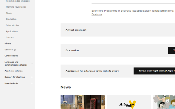 Student Guide, programme news