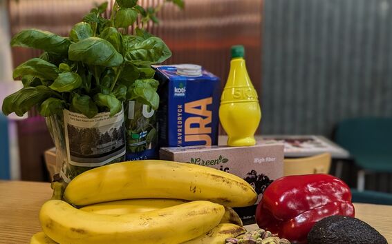 Smoothies ingredients for a Smoothies & Movies screening.