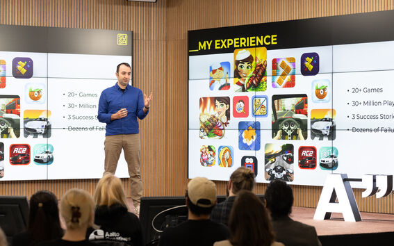Hasan Demircioglu at Aalto Creatives Demo Day