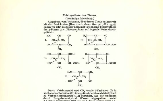 Pineenin totaalisynteesi.