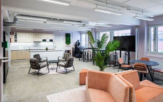 Coworking-tilan taukokeittiö