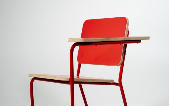 Red urban furniture chair
