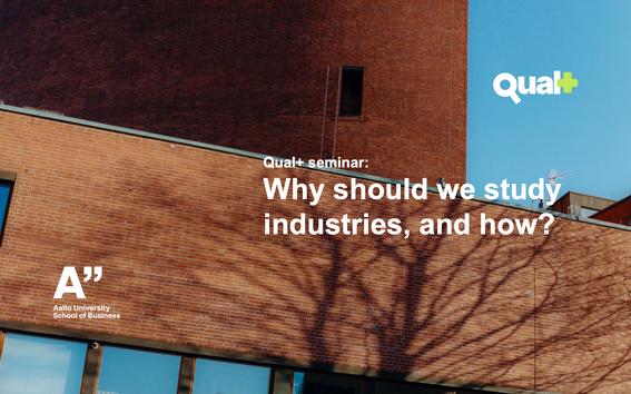 Photo of Undergraduate Centre with event name and Qual+ and Aalto logos on top.