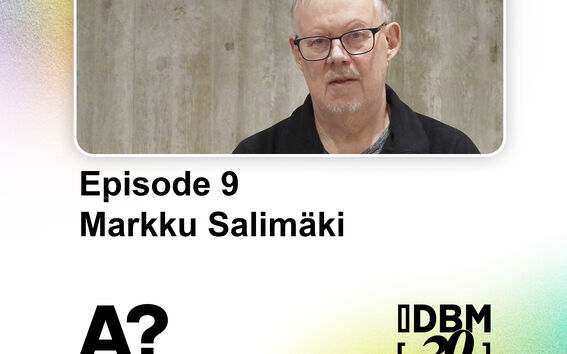 Person standing in front of a concrete wall. Text: Episode 9 Markku Salimäki. Aalto university logo. 