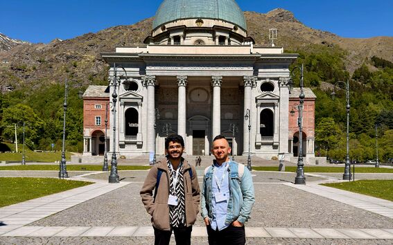 Ahmed Othman and Shreeram Pillain at Oropa, Italy