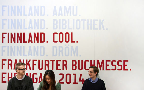 Aalto-yliopiston opiskelijat suunnittelivat Frankfurtin kirjamessujen ilmeen