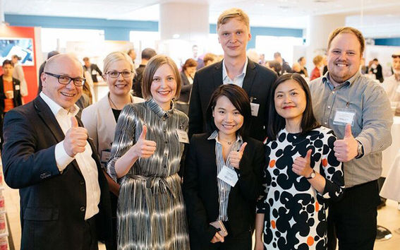 The winners and the representatives of PRC at ValtioExpo organised in Marina Congress Center (Helsinki) on 17 May 2016.