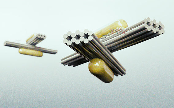 Plasmoniset metamolekyylit. Kuva: Marco Tripodi.