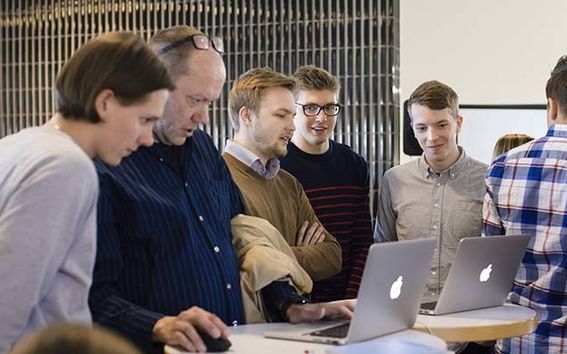 The Grande Finale event was marked by enthusiasm and satisfaction as 15 project groups presented their solutions and applications in a public presentation event in May. Photo Alisa Javits.