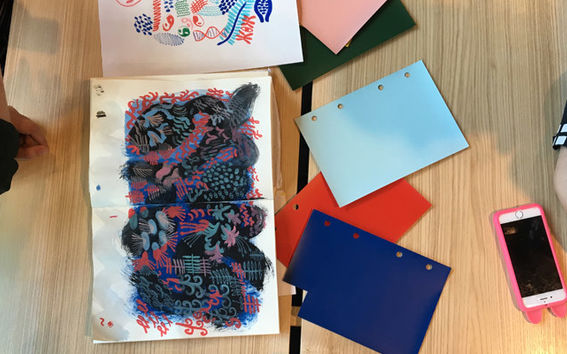 Armi Tevan ja Miia Puustisen luonnoksia. Kuva: David Lewis.