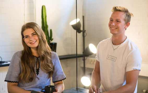 Iida Palosuo and Axel Cedercreutz together with other members of Aaltoes are organising Dash in Otaniemi on 3-5 November. Photo: Mikko Raskinen