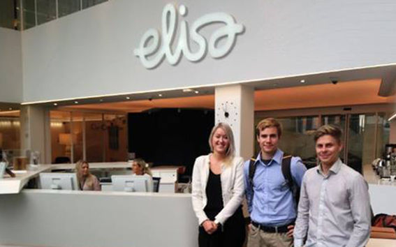 Opiskelijatiimiin kuuluivat Katariina Palvas (vas.), Panu Kallio ja Riku Metsänen.