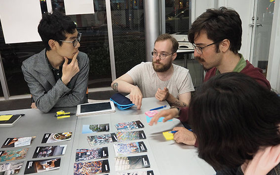 Both the students and Finnair's employees got to learn about the customer experience, creation of digital value, agile project working methods, and working in multidisciplinary and multinational teams. Visiting Assistant Professor Miikka J. Lehtonen in the middle.