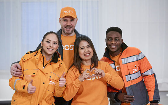 Regular postal service in Finland began as early as 1638. Today's happy employees at Posti.