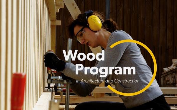 Architect doing handson work at the Wood Program of Aalto University. Photo by Anne Kinnunen