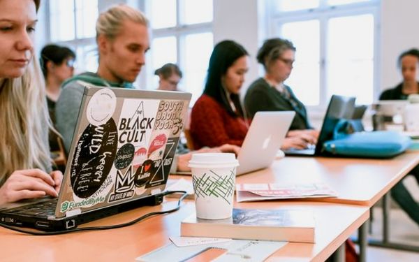 People working on laptops