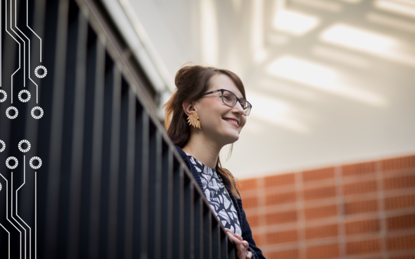 Johanna Ylipulli standing on a bridge