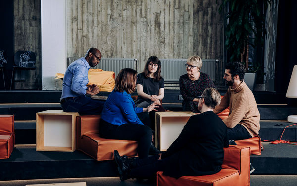 Group of people discussing