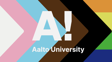 A! Logo with pride flag