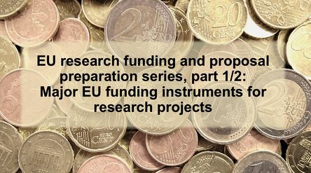 Kansikuva 2-osaisesta seminaarisarjasta: Major EU funding instruments