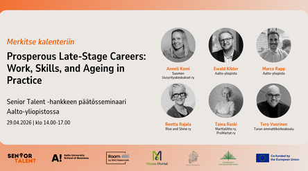 Tutkimussymposiumin juliste, kuusi puhujaa ja logot.