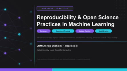 Banner for the event on ML and reproducibility