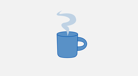 Kaffekopp med ånga