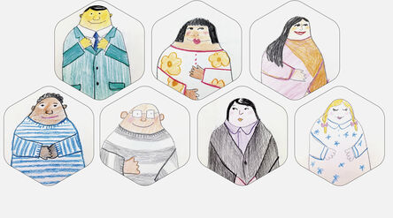 Hand drawn image of different kinds of people