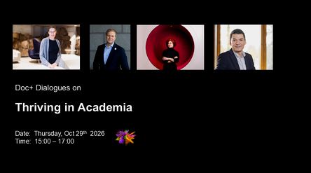 Images of the panelists and the moderator