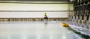 Experiment at the Aalto Ice Tank 