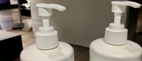 Hand sanitizers on a table