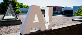 Aalto University, A-logo around campus, photo Mikko Raskinen