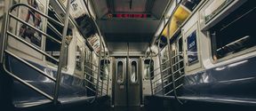 Empty subway cart