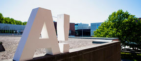 Aalto logo on roof. Photo: Mikko Raskinen